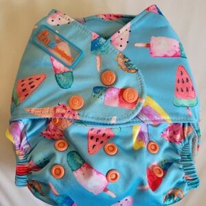 Blue Popsicle Cloth Diaper